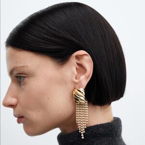 NWT Mango Pearl Cascade Earrings